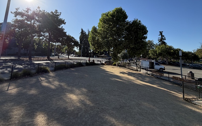 Small-dog area at Fair Oaks Dog Park in Sunnyvale