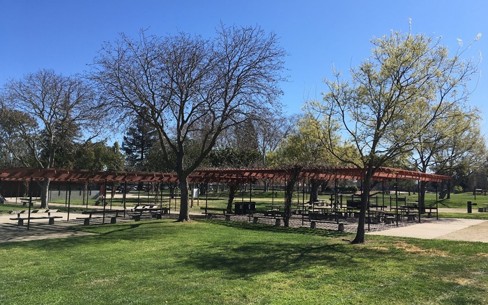 Mitchell Park fenced dog park in Palo Alto