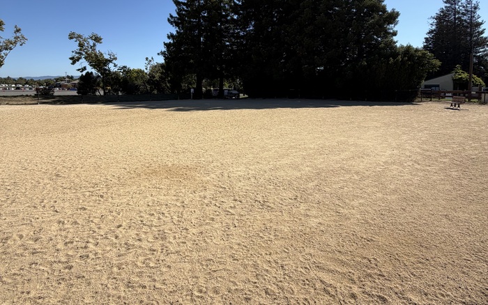 Big-dog area at Shoreline Dog Park in Mountain View
