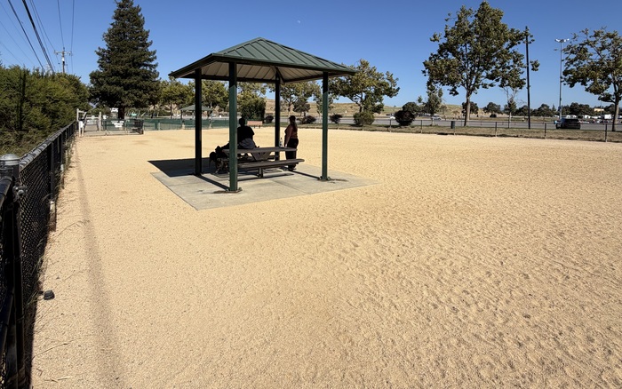 Big-dog area at Shoreline Dog Park near the Mountain View bayfront