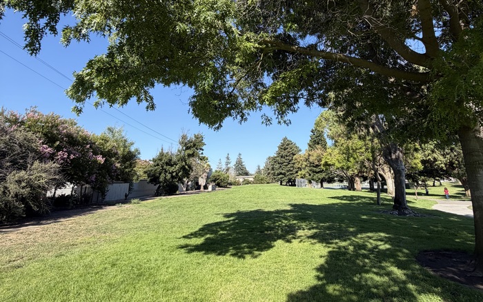 Whisman Park open lawn off-leash area in Mountain View