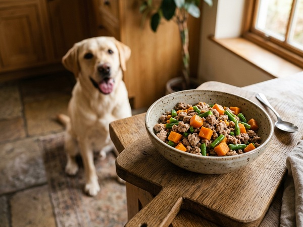 Turkey and sweet potato power bowl for dogs